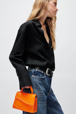 Zara + Asymmetric Flap Bag