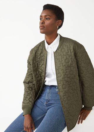 & Other Stories + Oversized Floral Quilted Jacket