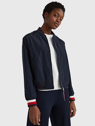 Tommy Hilfiger + Sporty Slim Fit Bomber Jacket