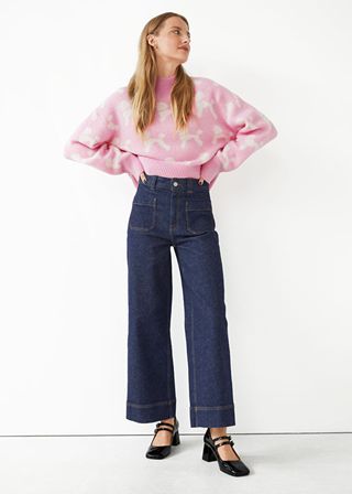 
Other Stories + Wide Leg Patch Pocket Jeans