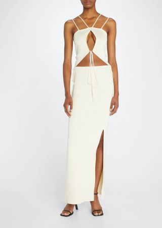 Aya Muse + Willow Strappy Cut-Out Halter Maxi Dress