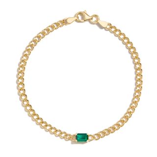 Brilliant Earth + Lia Lab Created Emerald Chain Bracelet