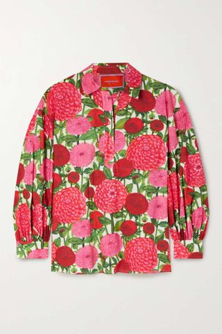 La Doublej + Poet Floral-Print Cotton-Poplin Shirt