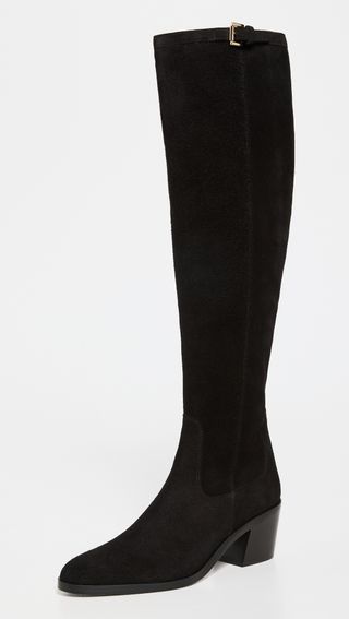 By Far + Esteban Black Suede Leather Boots