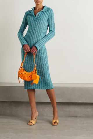 Acne Studios + Ribbed Wool-Blend Midi Dress