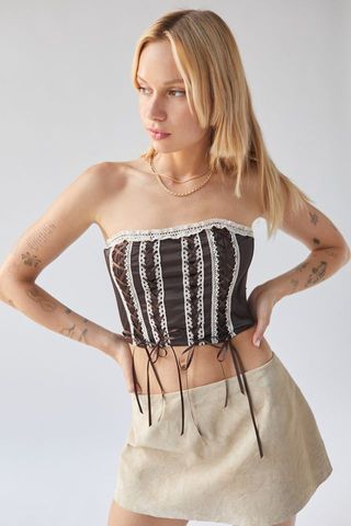 Urban Outfitters + Mandy Strapless Corset Top