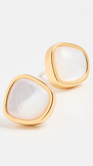 Lizzie Fortunato + Bay Studs in Mother-Of-Pearl