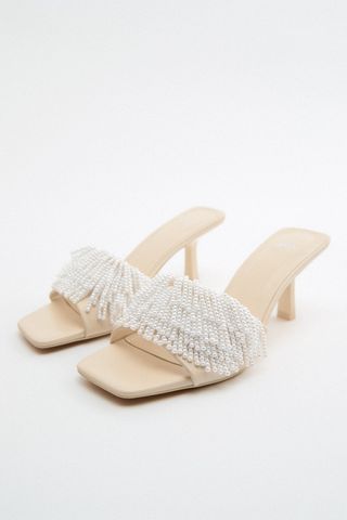 Zara + Heeled Pearl Mules