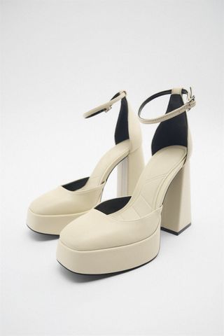 Zara + Chunky Heeled Platform Shoes