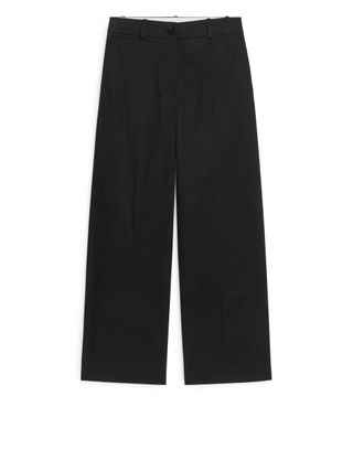 Arket + Wide Cotton Twill Trousers