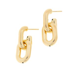 Bellezza Jewelry Collection + Oval Link Doorknocker Drop Earrings