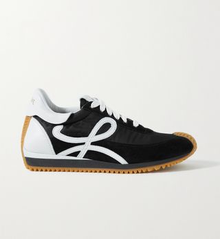 Loewe + Flow Logo-Appliquéd Leather and Shell Sneakers