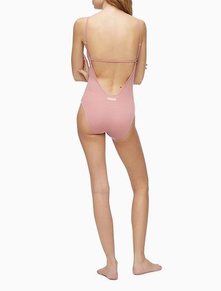 Calvin Klein + Pure Ribbed Sleeveless Bodysuit