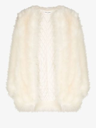 Saint Laurent + Faux Fur Coat
