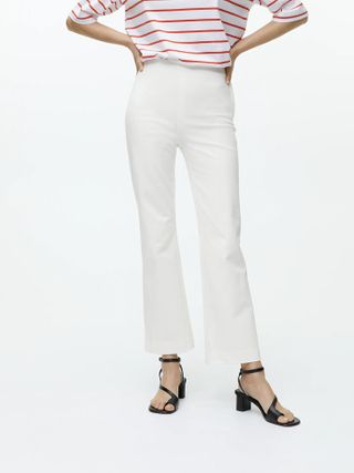 Arket + Cropped Cotton Stretch Trousers