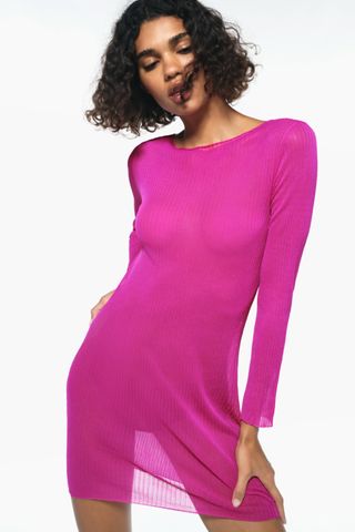 Zara + Rib Knit Midi Dress