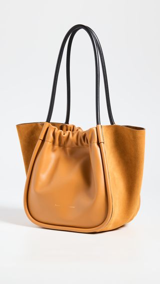 Proenza Schouler + Large Suede Ruched Tote