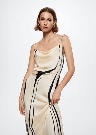 Mango + Printed Draped Dress
