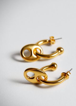 Mango + Hoop Pendant Earrings
