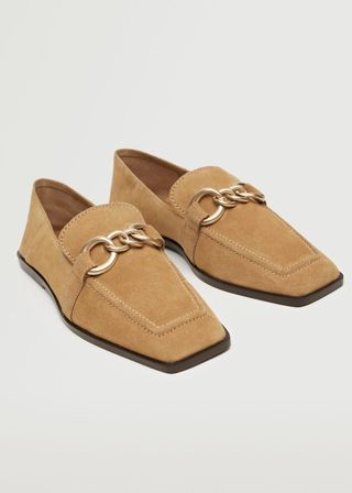 Mango + Buckle Leather Moccasins