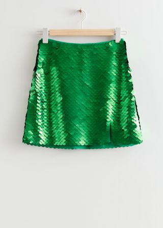 & Other Stories + Sequin Mini Skirt