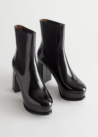 & Other Stories + Leather Platform Boots