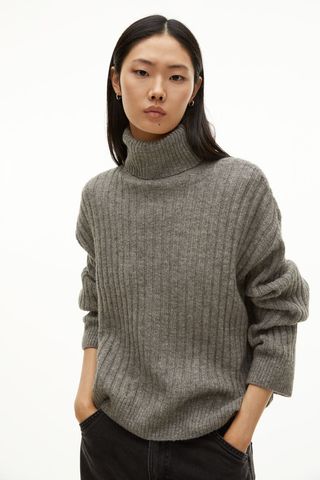 H&M + Rib-Knit Turtleneck Sweater