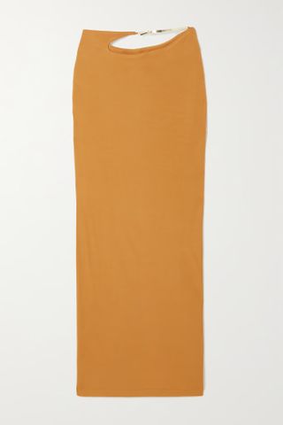 Christopher Esber + Buckled Cutout Jersey Maxi Skirt