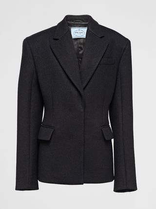 Prada + Single-Breasted Cloth Jacket