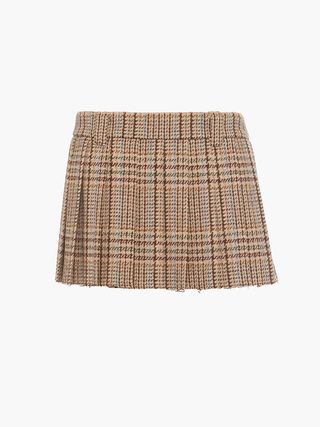 Miu MIu + Plaid Mini Skirt
