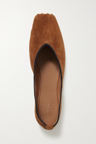 The Row + Suede Ballet Flats