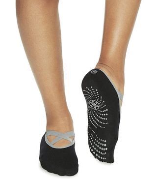 Non Slip Womens Pivot Barre Sock With Grips For Women And Girls