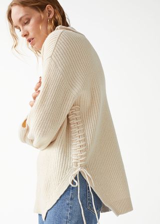 & Other Stories + Half-Zip Lace-Up Jumper