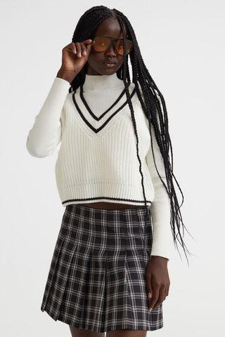 H&M + Rib-Knit Sweater Vest