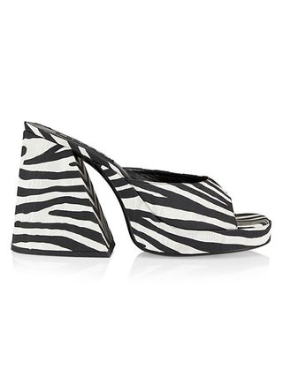 Simon Miller + Slice Zebra Platform Slide-On Sandals