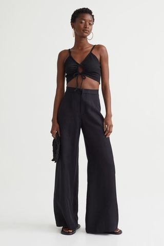 H&M + Dressy Linen-Blend Pants