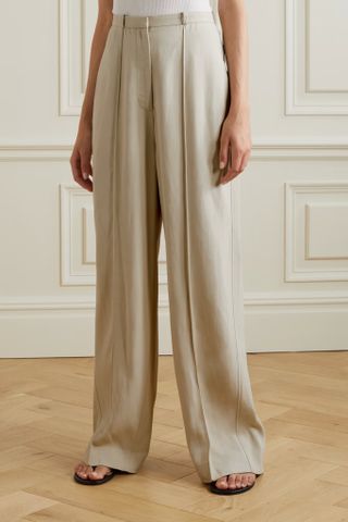 Totême + Woven Wide-Leg Pants