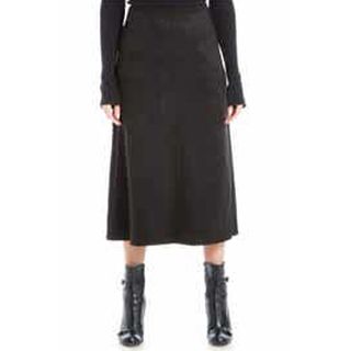 Maxstudio + Faux Leather A-Line Skirt