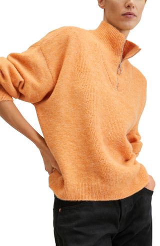 Mango + Women's Half Zip Oversize Sweater