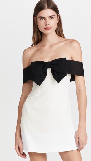 Self-Portrait + Off Shoulder Bow Dress