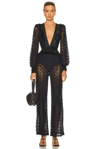 PatBo x Alessandra Ambrosio + Fringe Cut Out Jumpsuit