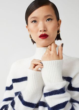 & Other Stories + Cropped Mock Neck Knit Sweater