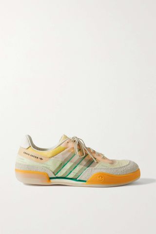 Adidas x Craig Green + Squash Polta Ripstop, Leather and Suede Sneakers