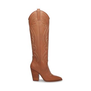 Steve Madden + Lasso Cognac Leather Boots