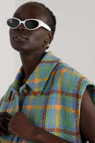 Kimeze + Gabriel Oval-Frame Acetate Sunglasses