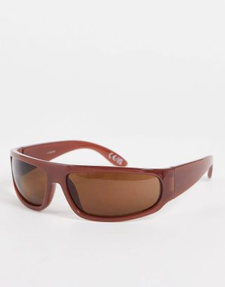 Asos Design + 90s Wrap Sunglasses