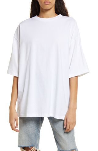Topshop + Oversize Cotton T-Shirt