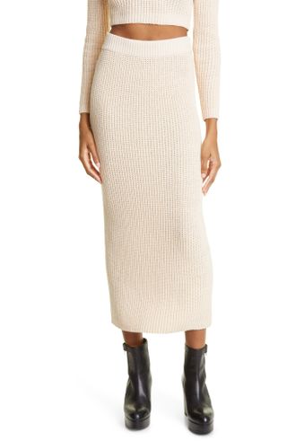A.L.C. + Olive Cotton Blend Knit Skirt