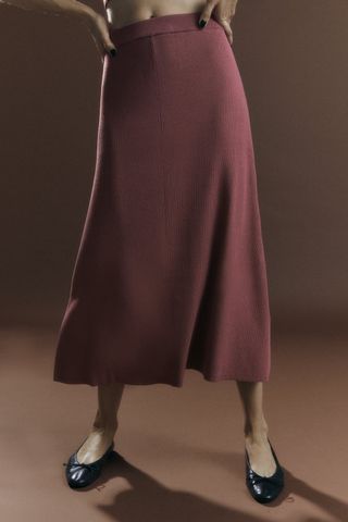 Zara + Knit Midi Skirt