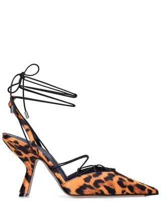 IINDACO + Athena Leopard Satin Sandals